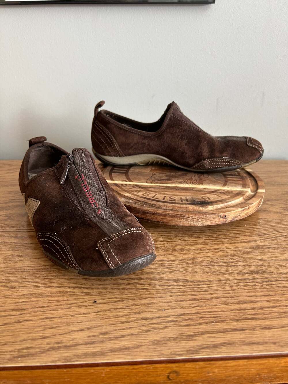 Merrell Barrado Brown Suede Slip On Sneakers size 8/EU 38.5